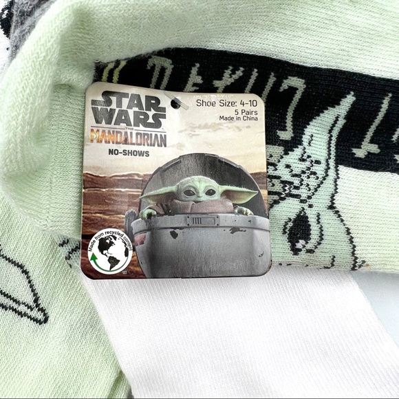 New Women’s Disney Star Wars The Mandalorian Baby Yoda Grogu No-Shows Socks 4-10 - Picture 2 of 5